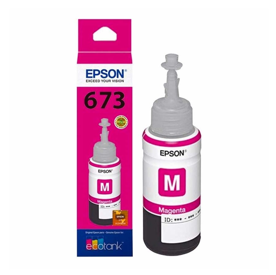 EPSON 673 (T673620) MARGENTA - BOTELLA DE TINTA MARGENTA PARA MODELO EPSON L800, 70ML, RENDIMIENTO APROX. 1800 FOTOS